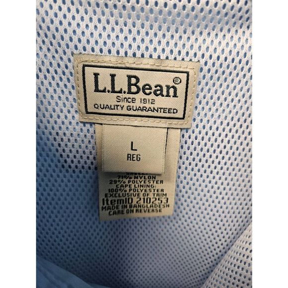 L.L. Bean Blue Performance Vented Fishing Shirt size Large - Picture 5 of 10
